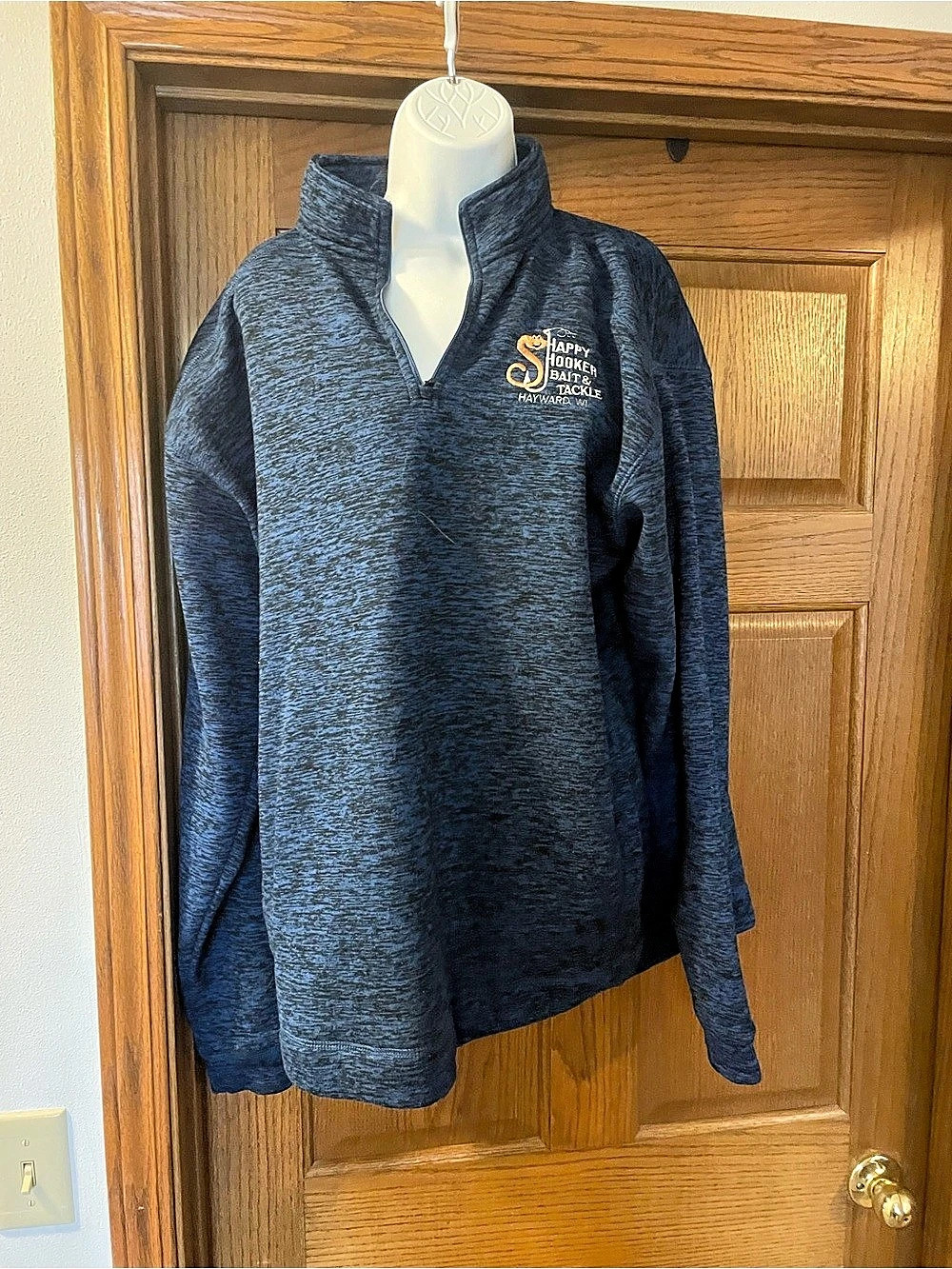 J America Cosmic Fleece Quarter-Zip Pullover Blue XL